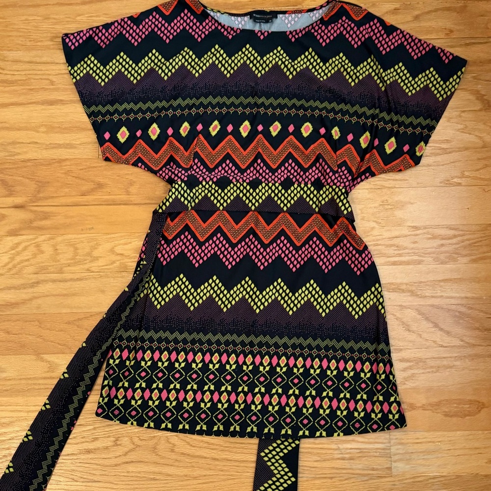 BCBGMaxAzria Colorful Geometric Patterned Dress - Size XS